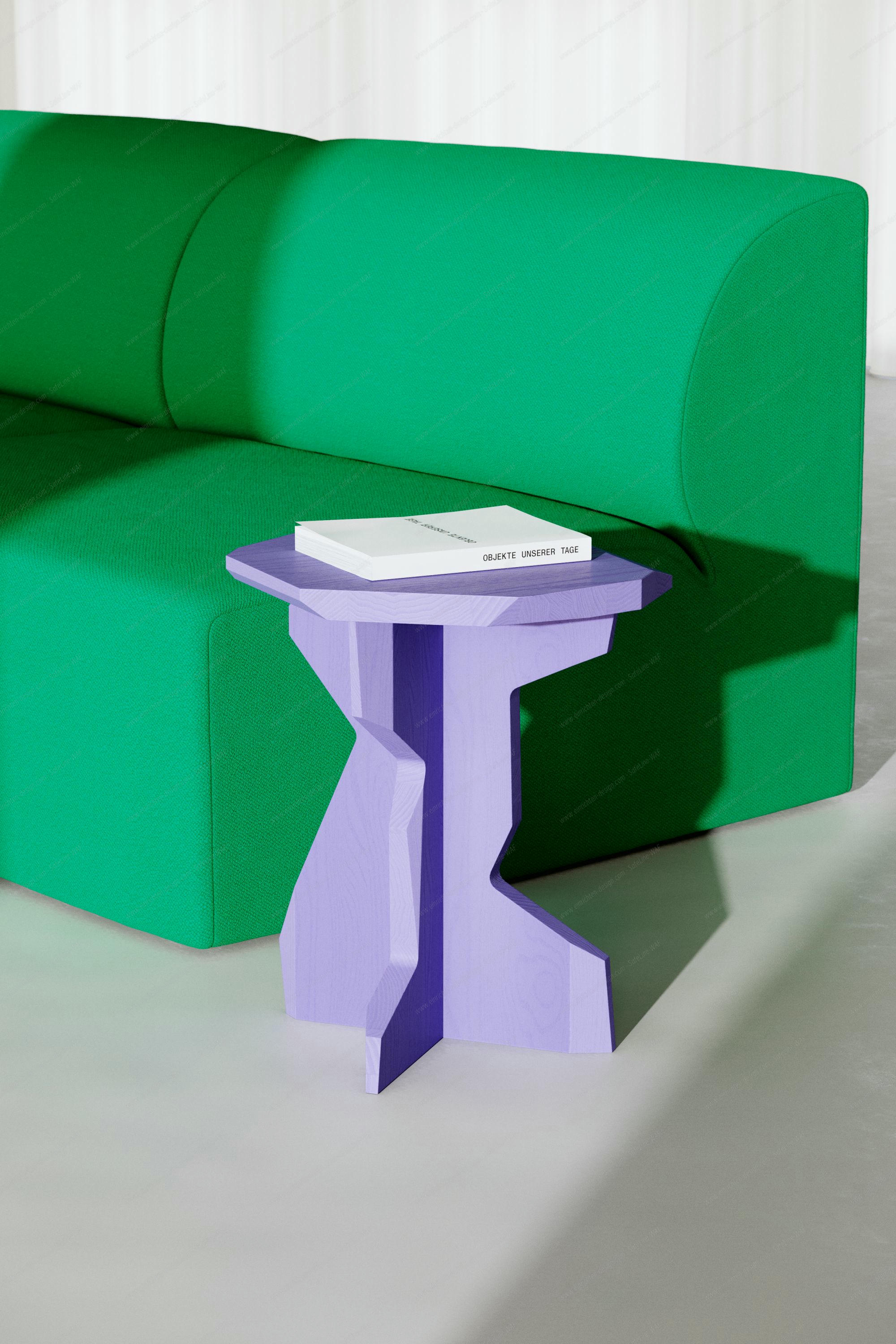 FELS Stool Ash Out | Solid ash lacquered lilac | OUT FES018